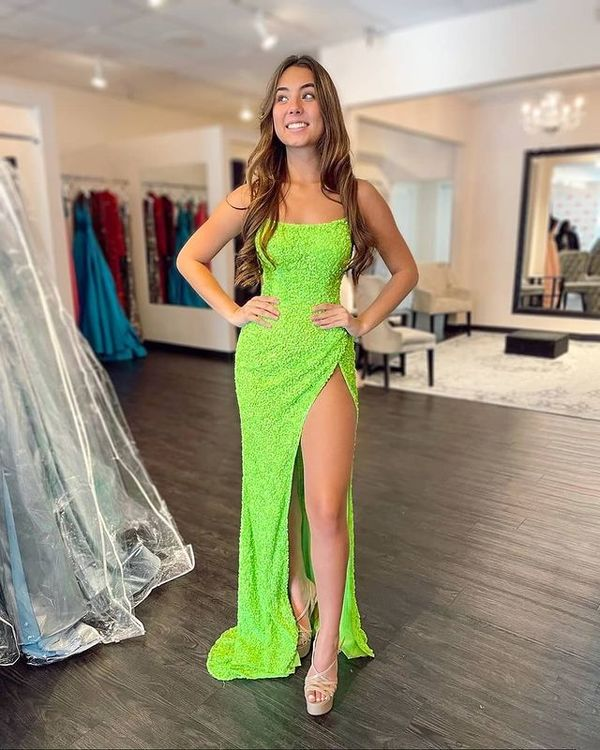 lime green prom dress